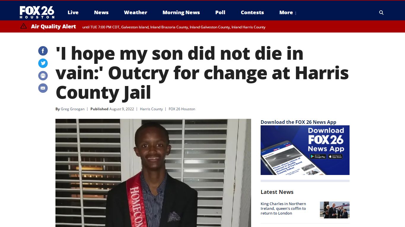 'I hope my son did not die in vain:' Outcry for change at Harris County ...